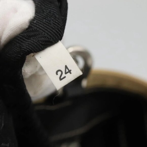 PRADA Chain Tote Bag Nylon Leather Beige Silver - Picture 15 of 15